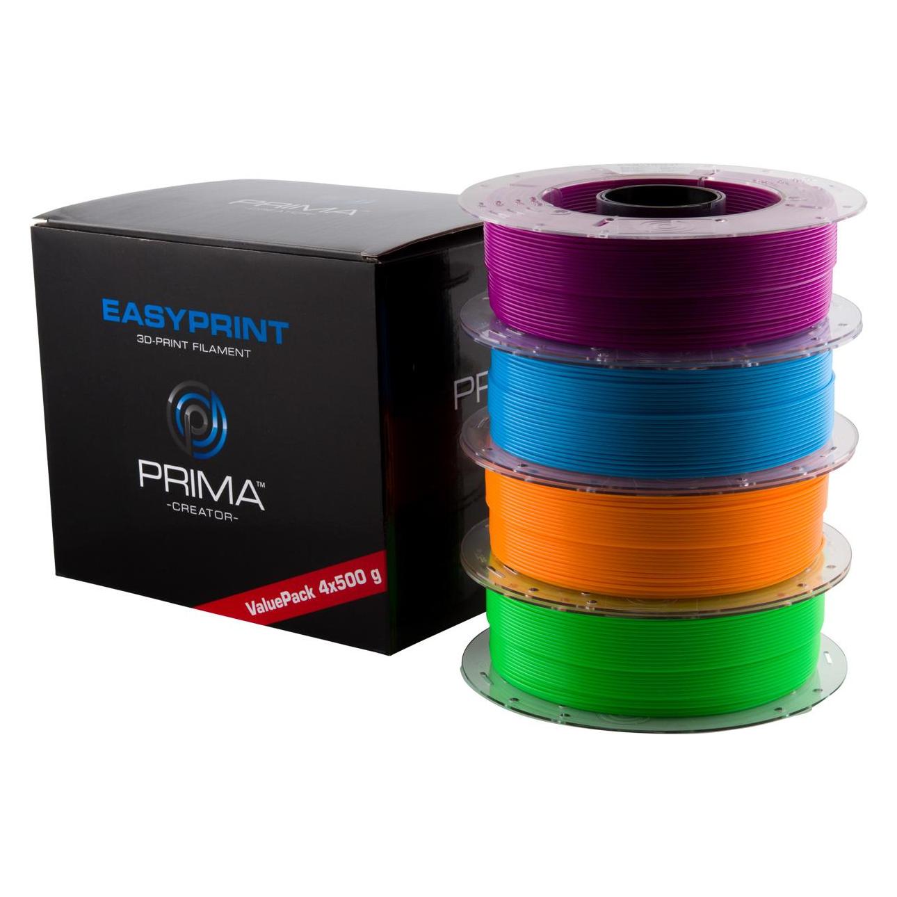 Prima Creator EasyPrint Value Pack Neon (PLA, 2000 g, 1.75 mm) (PC-EPLA-175-4X0500-NEON)