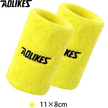 Inspired Finds AOLIKES Absorbent Sports Wrist Sweatband 4.33 In yellow
