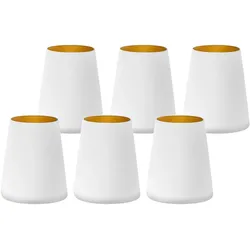 BECHER Power Weiß-Gold 380 ml 6er Set