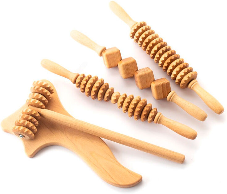 Kit de maderoterapia corporal anticelulítica (cinco elementos)