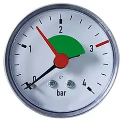 Heizungsmanometer axial Ø 63 mm G 3/8" Makierung bei 3,0 bar