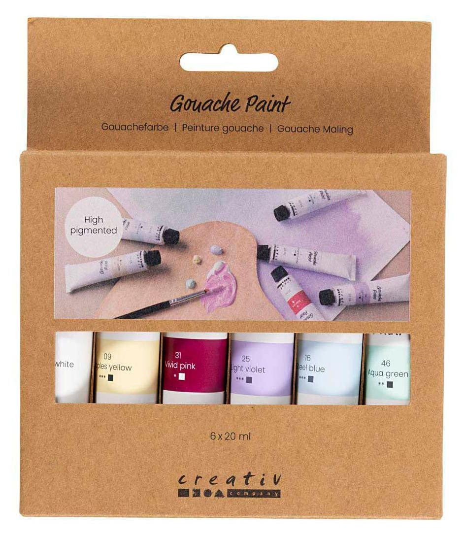 Creativ Company 35610 Waterverf, 6 stuks, verschillende kleuren