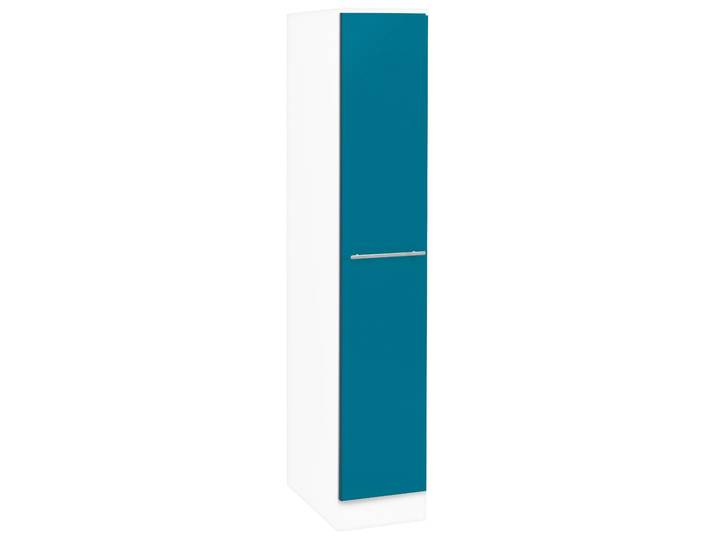 Apothekerschrank, 30x165x57 cm, Holzwerkstoff, Ozeanblau & Weiß, 1 Auszug, Modern