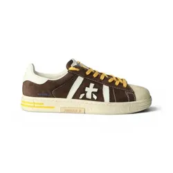 Premiata für Herren. RUSSELL Leder-Sneaker Russell braun (46), Wohnung, Schnürsenkel, Lässig