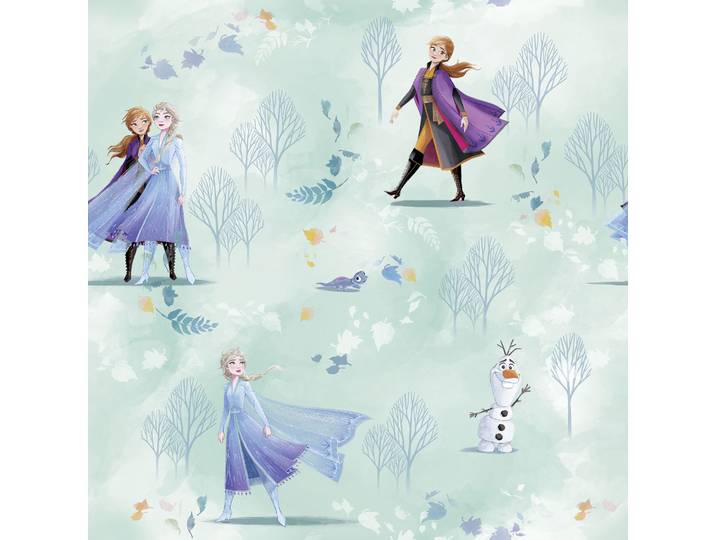 Fototapete KOMAR Rapport Tapete - Frozen Fresh Breeze - Größe 53 x 1005 cm , bunt, B:0,53m L:10,05m, Vlies, Tapeten, Fototapete, Wohnzimmer, Schlafzimmer