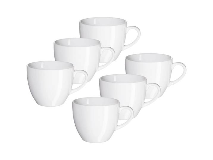 MÄSER Kaffeebecher-Set 6-tlg. Modesta weiss Porzellan 0.23 l 6 Stk