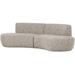 Sofa Batavier 4-Sitzer Halbrund, Melange-Stoff, modern, sandfarben, mit Kissen