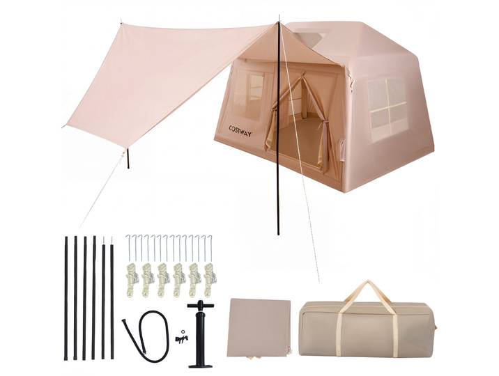Opblaasbare Campingtent voor 4-6 Personen Draagbare Lucht Tent Glamping Tent
