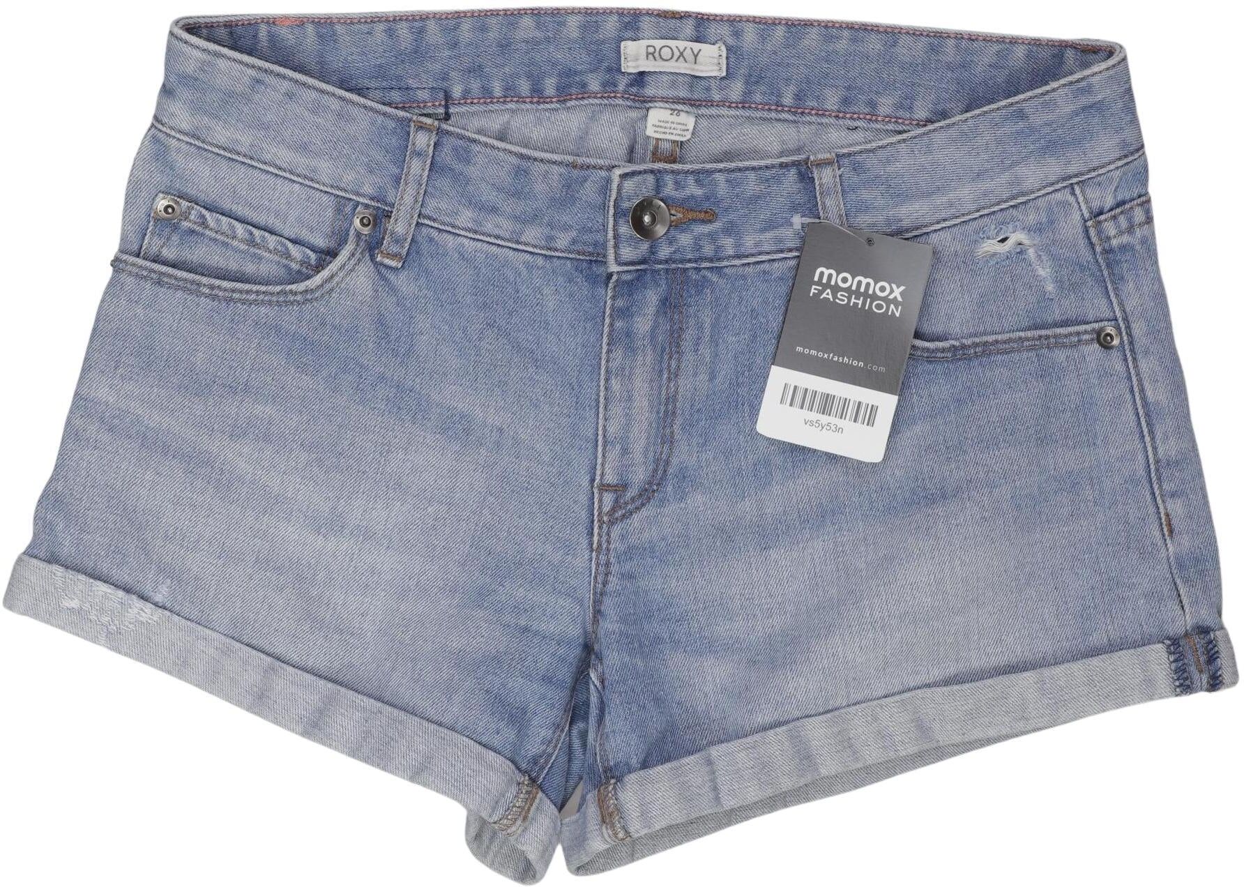 Roxy Damen Shorts, Hellblau, Gr. W26, Baumwolle - Second Hand