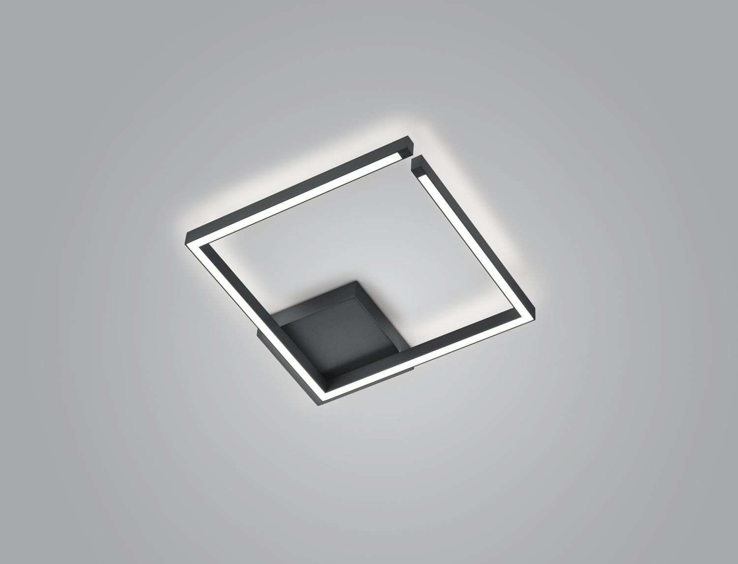 GKS Knapstein LED-Deckenleuchte YOKO 40x40cm schwarz 91.364.07 4250035831001