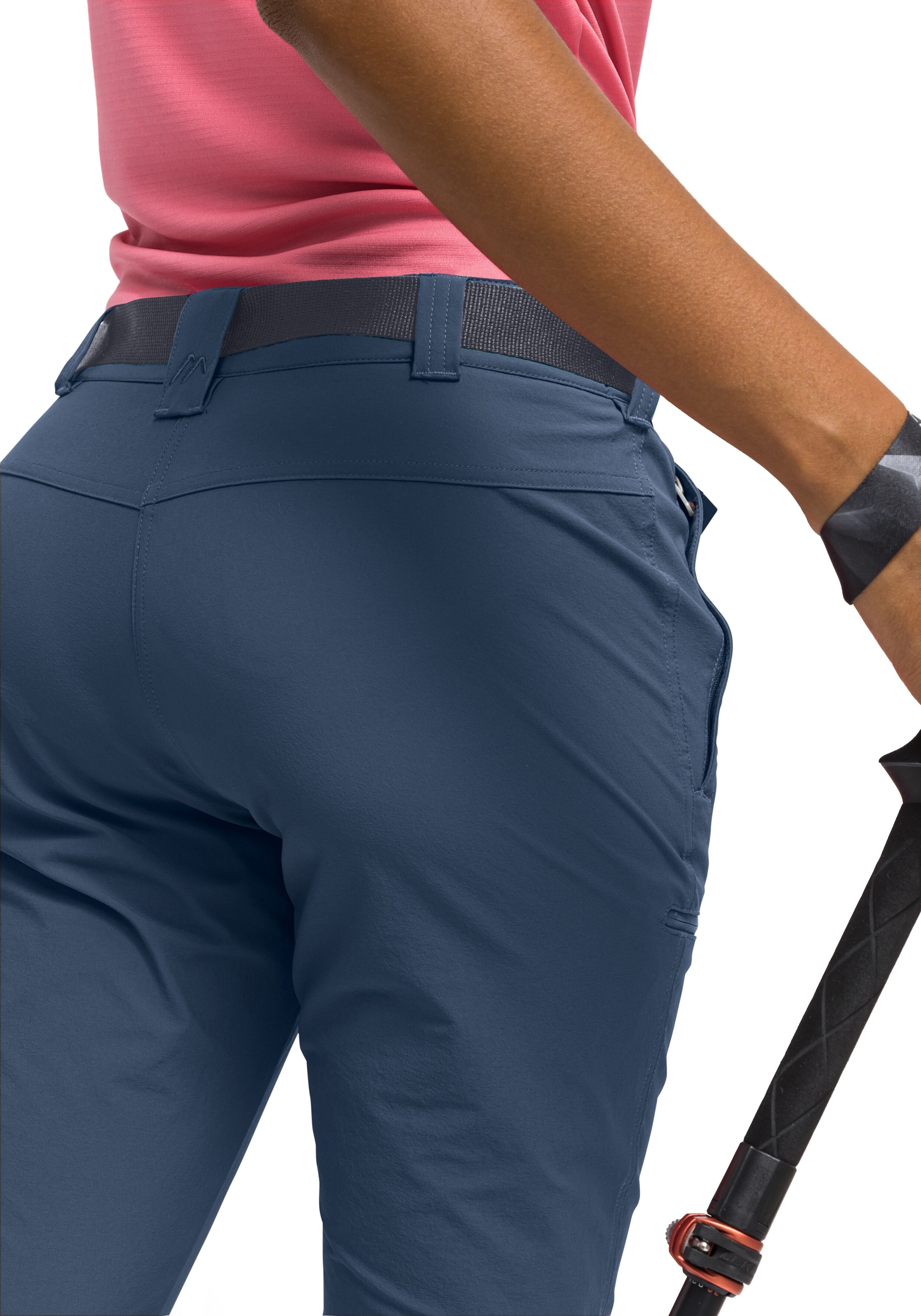 Caprihose MAIER SPORTS "Inara slim 3/4", Damen, Gr. 40, Normalgrössen, blau (jeansblau), 90% Polyamid, 10% Elasthan, Hosen Caprihose, Damen Wanderhose, atmungsaktive Outdoorhose, 3/4 Hose mit 3 Taschen jeansblau 40, Normalgrössen