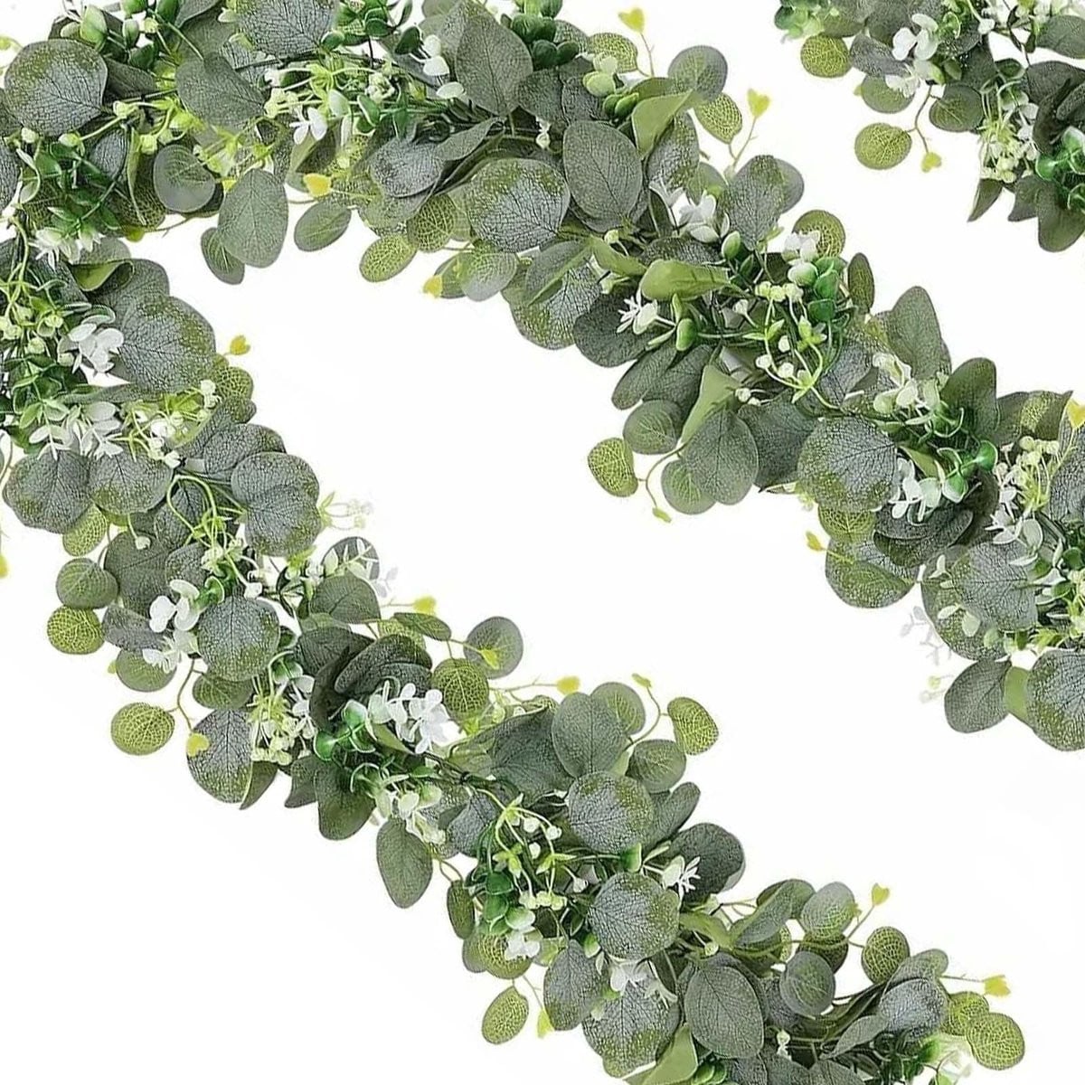 Omgoods Eucalyptusslinger - Kunstmatige Wijnstok met Bloemen
