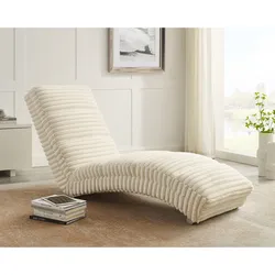 SalesFever »Sento« Chaiselongue Cordstoff beige