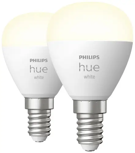 Philips Hue LED-Leuchtmittel (2er-Set) 871951435677100 EEK: G (A - G) Hue White Luster Doppelpack 2x470lm E14 11.4 W Warmweiß
