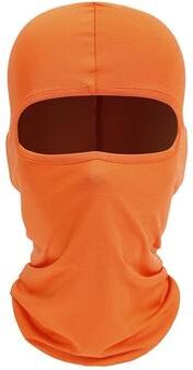 Uplifted Goods Tactical UV Protection Balaclava Full Face Mask Windproof Ski Sun Hood And Biker Helmet Liner orange