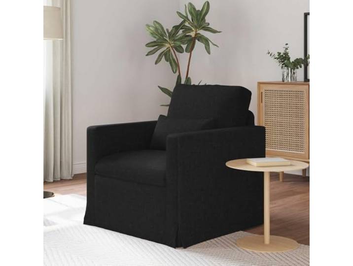 Molumvel Sofa, Modulares Stoff-Möbel, Bequemer Sessel, Schwarz, 78x78x80 Stabiler Metallrahmen, Ergonomisches Design, Einfache Montage, Wohnzimmer-Look