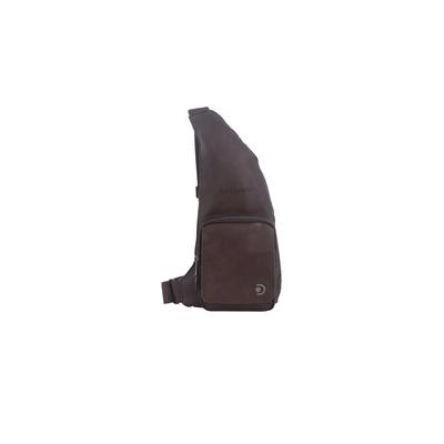 Schultertasche DISCOVERY "Heritage", Damen, Gr. B/H/T: 15cm x 37cm x 37cm, braun, Lederimitat, unifarben, Taschen Schultertasche, mit RFID-Schutz