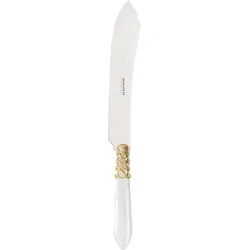 Melodia Gold Tortenmesser, weiß