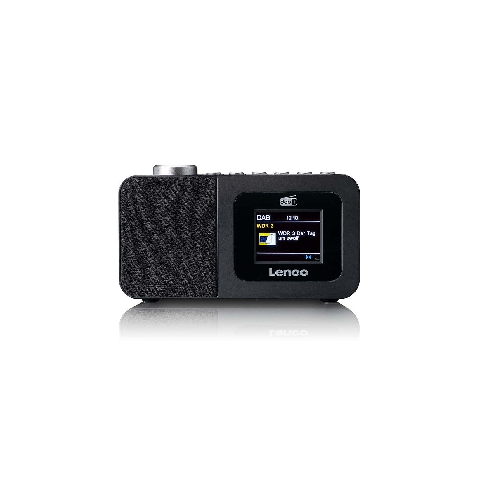 Lenco DAB+/FM Radiowecker mit Farbdisplay, Sleep-Timer und Doppelalarmfunktion Schwarz