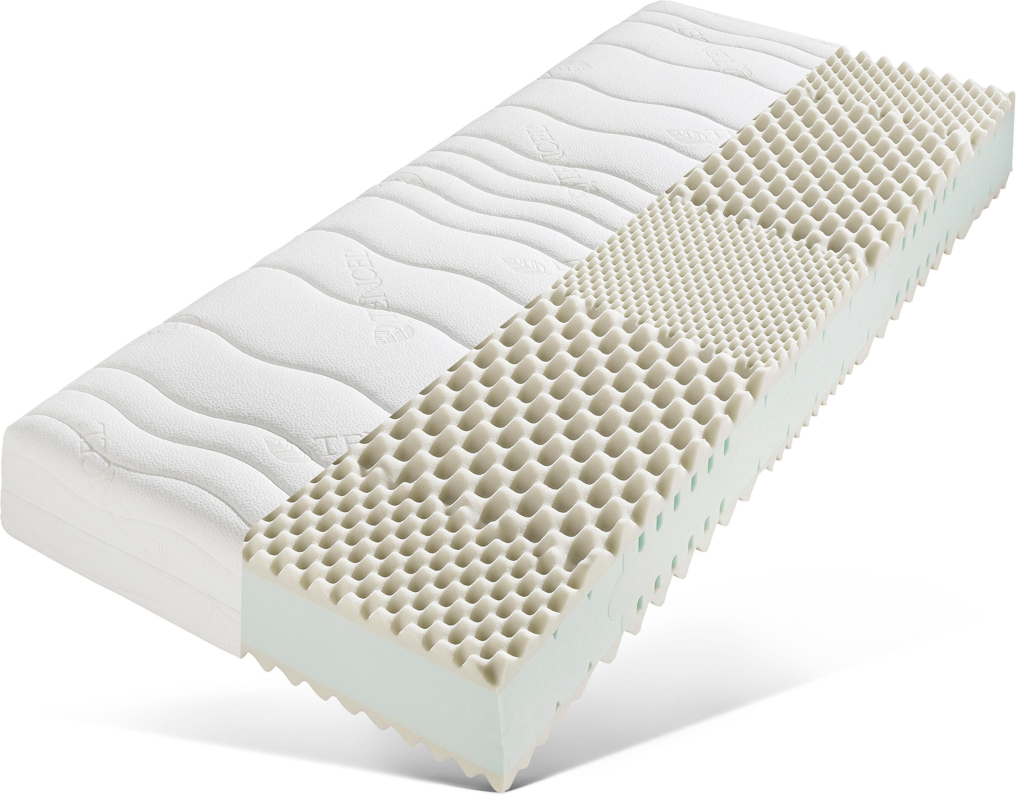 Komfortschaummatratze HEMAFA "Cellflex 2700" Gr. 20, beige (champagner), B:140cm H:24cm L:200cm, Bezug: 51% Polyester, 49% Lyocell (TENCEL™). Steppfüllung: 100% Polyester, Matratzen, Komfortschaummatratze, Top Temperaturausgleich dank Tencelbezug