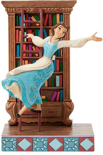 Disney Traditions by Jim Shore Belle on Bookcase Figurine