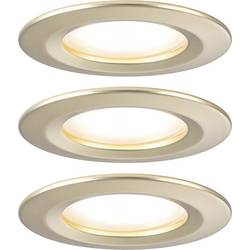 Paulmann 92405 Nova Coin LED-Einbauleuchte 3er Set LED 6 W Gold (matt)
