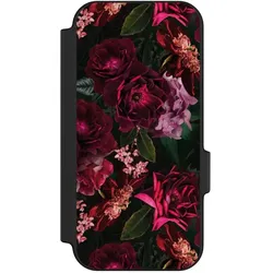Nivocase Klapphülle für Google Pixel 11 Handyhülle aus Kunst Leder NIVOflip schwarz Blumen Blüte Rose (Google Pixel 11), Smartphone Hülle, Schwarz