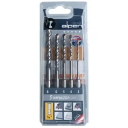 Alpen Bohrer Kassette IMPULZOR UNI 5-teilig Holz Metall Kunststoff 58100005100