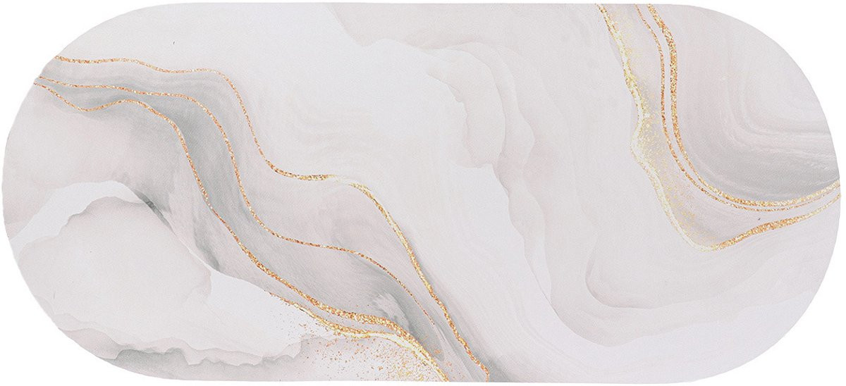 Tendance Badmat Marble Bliss - Antislip - 45 x 100 cm - Badkamer en Douchemat