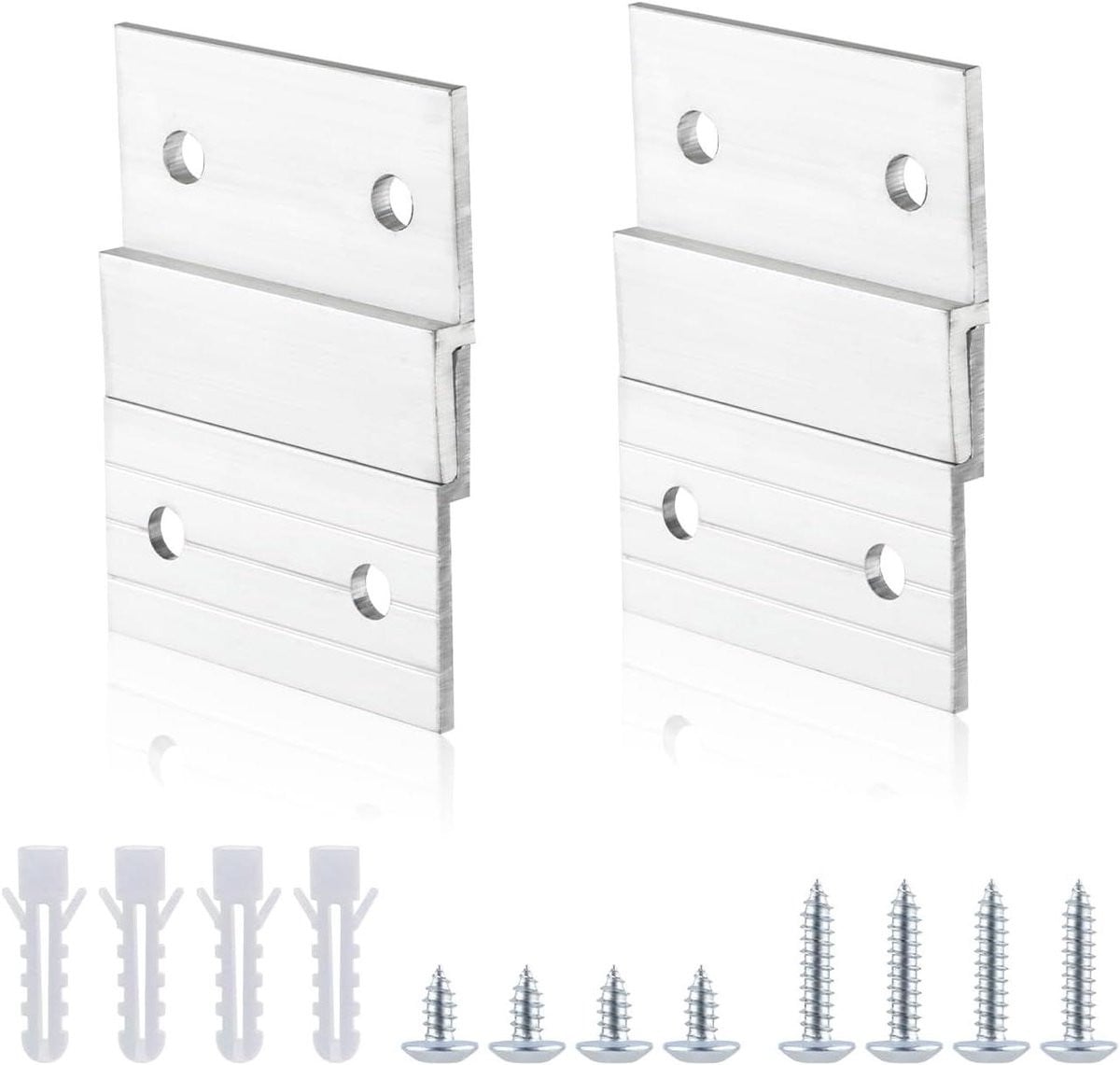 Franse Cleat Hangers Z-Clips Ophangbeugels Zilver 5 cm