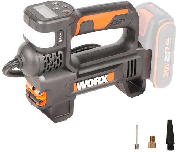 Worx WX092.9 - Compressore elettrico a batteria - SENZA BATTERIE E CARICABATTERIE