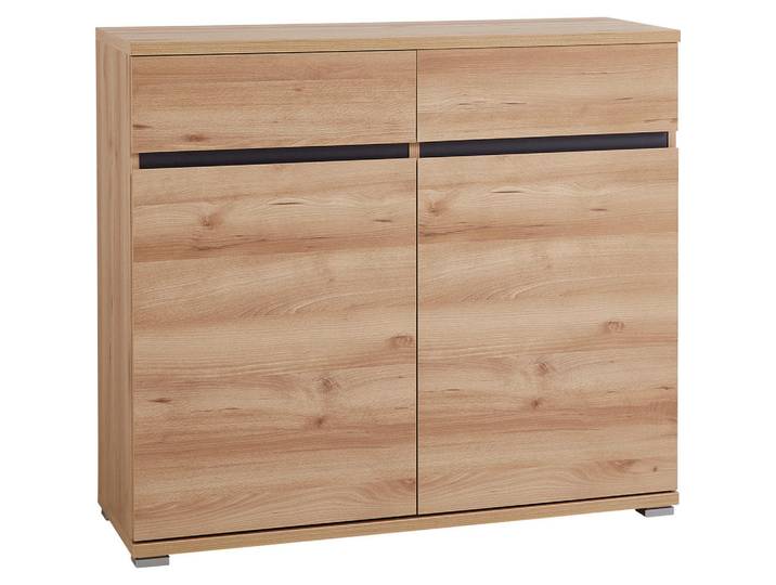 Carryhome Kommode, Buchefarben, Kunststoff, 2 Fächer, 2 Schublade(n) Schubladen, 96x88x40 cm, Beimöbel erhältlich, stehend, Kleinmöbel, Kommoden, Kommoden
