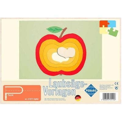 PEBARO 315/1S - Laubsägevorlage Apfel, 1 Platte, Größe DIN A4