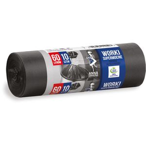 Anna-Zaradna Müllbeutel ST-AZ-010547, 60 Liter, schwarz, 10 Stück