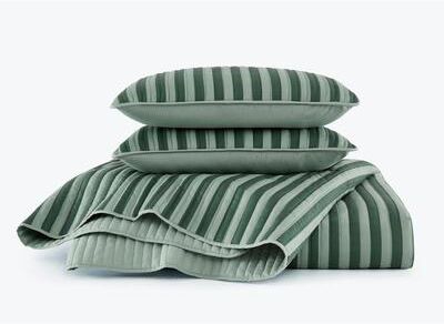 Truly Soft Weston Stripe Brown 3 Piece Quilt Set