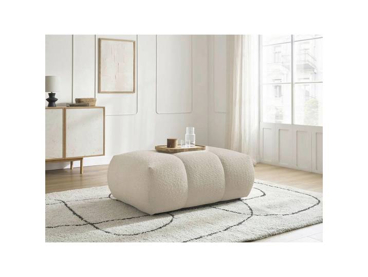 Hocker Fuji, Beige, Kunststoff, rechteckig, 112x44x80 cm, Wohnzimmer, Hocker, Sitzhocker