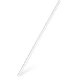 Papiertrinkhalm weiß Ø6mm x 20cm