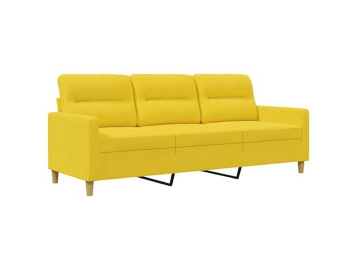 GHVBNMF 3-Sitzer-Sofa Hellgelb 198 cm Stoff Couch mit Metallgestell Moderne Polstercouch mit weicher Schaumstoffpolsterung für Ihr Wohnzimmer, Arbeitszimmer oder die Lounge.