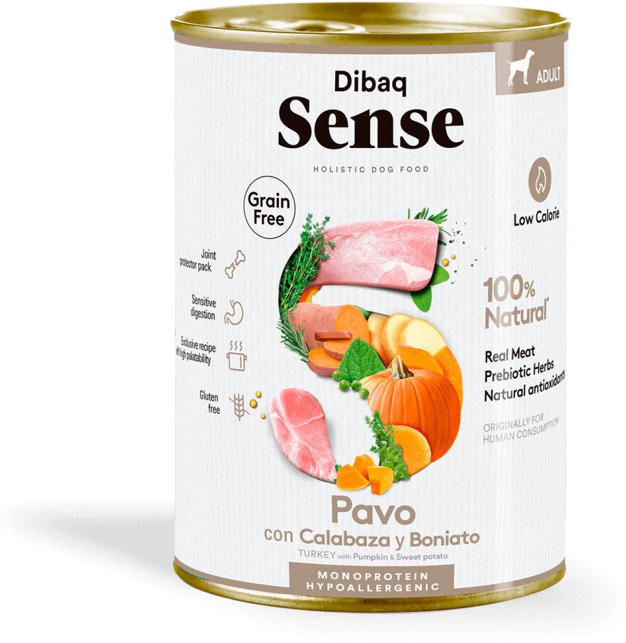 Dibaq Sense Perro Adult Grain Free Pavo Latas 380 gr