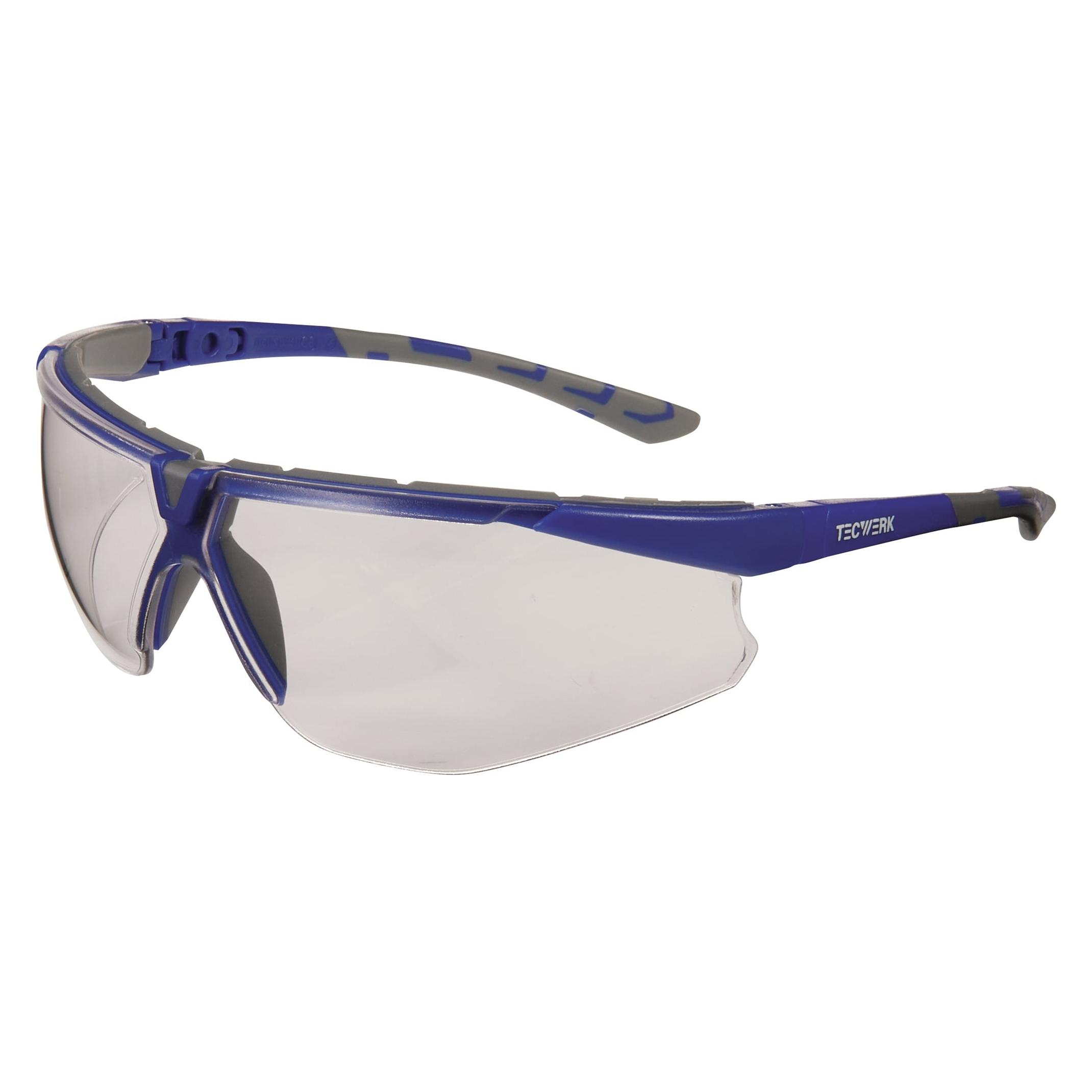 Tecwerk Schutzbrille Daylight Flex EN 166, EN 170 Bügel grau/dunkelblau, Scheibe klar Polycarbonat (2000370075)