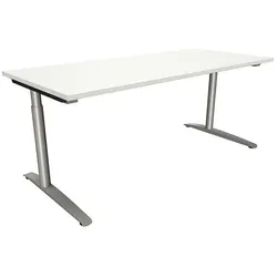 fm Büromöbel Schreibtisch »Fastline« 180 cm C-Fuß weiß, 180x85x80 cm
