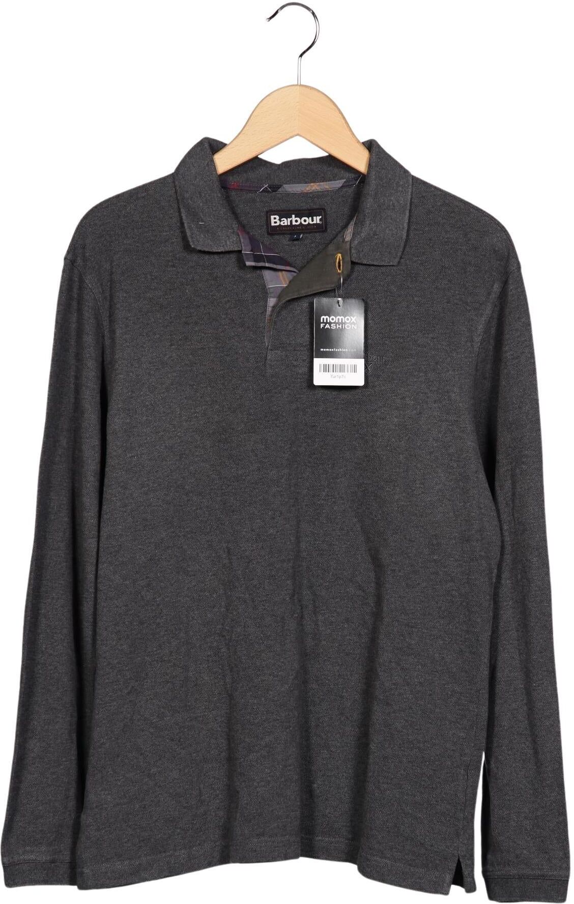Barbour Herren Poloshirt, Grau, Gr. L, Baumwolle - Second Hand