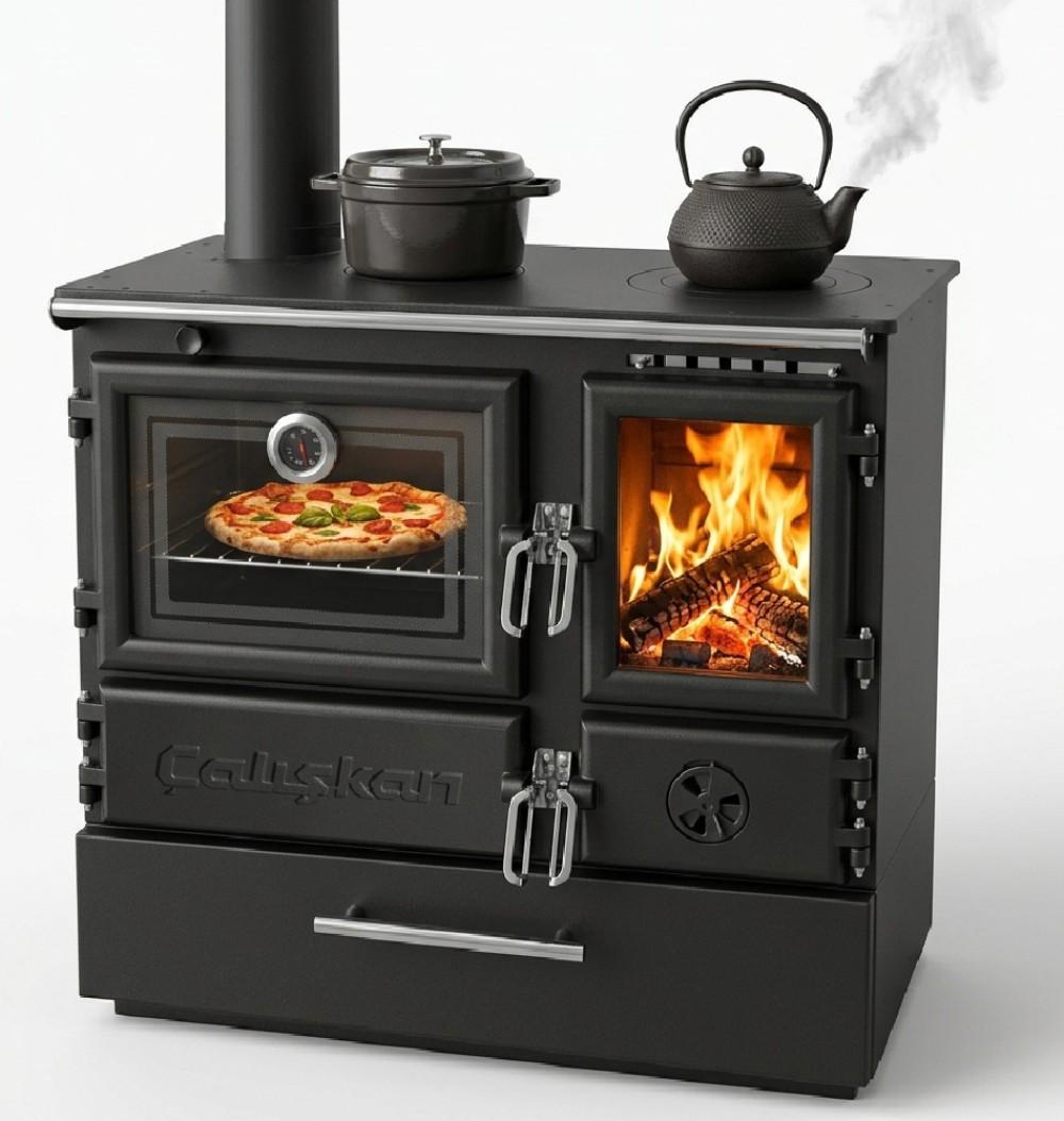 Holzherd Modell 214 BOX links - Viel Gusseisen!