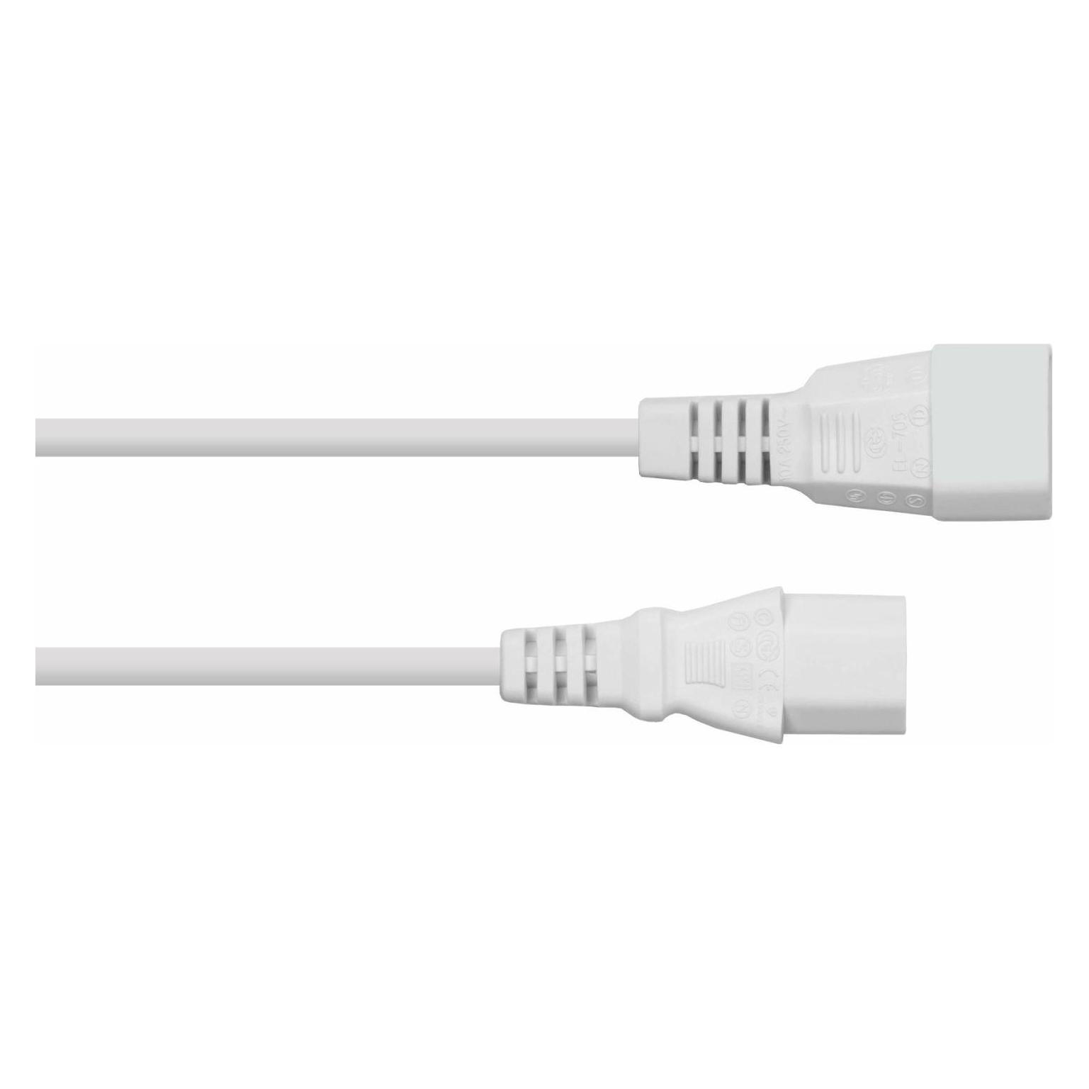 Kabelmeister Kaltgeräteverlängerung C14 an C14 weiss 3m (3 m) (SK1430-W030)