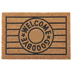 Fußmatte Welcome&Goodbye Schwarz/Beige ca. 40x60cm