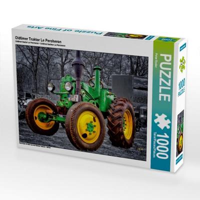 CALVENDO Puzzle Oldtimer Traktor Le Percheron 1000 Teile Puzzle quer | 1000 Teile Lege-Größe 64 × 48 cm Foto-Puzzle für glückliche Stunden