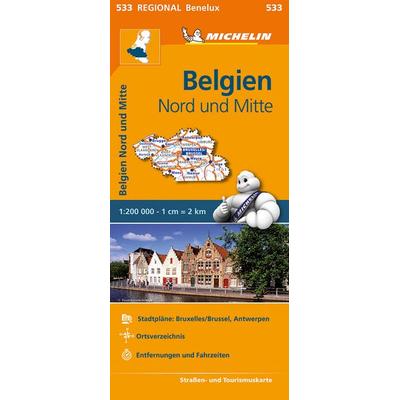 Michelin Belgien Nord und Mitte, Karte von , Michelin, 978-2-06-722843-6