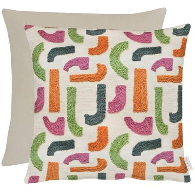 Dekokissen APELT "Rio", bunt (bunt, grün, orange, gemustert), B:45cm H:5cm L:45cm, Baumwolle, Polyester, Dekokissen_Sitzkissen_Kissenhüllen