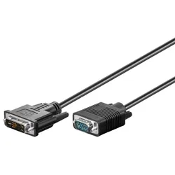 Goobay 50990 Videokabel-Adapter 2 m DVI-I VGA (D-Sub) Schwarz