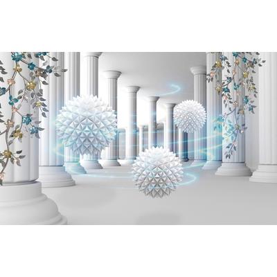 Fototapete PAPERMOON "Abstrakt 3D Effekt", bunt, B:3,5m L:2,6m, Vlies, Tapeten